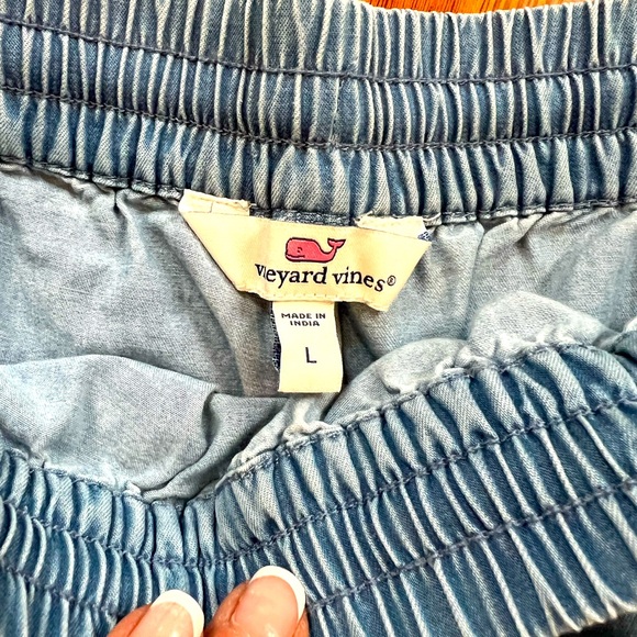 Vineyard Vines girls lightweight denim pull on pants - Picture 3 of 3